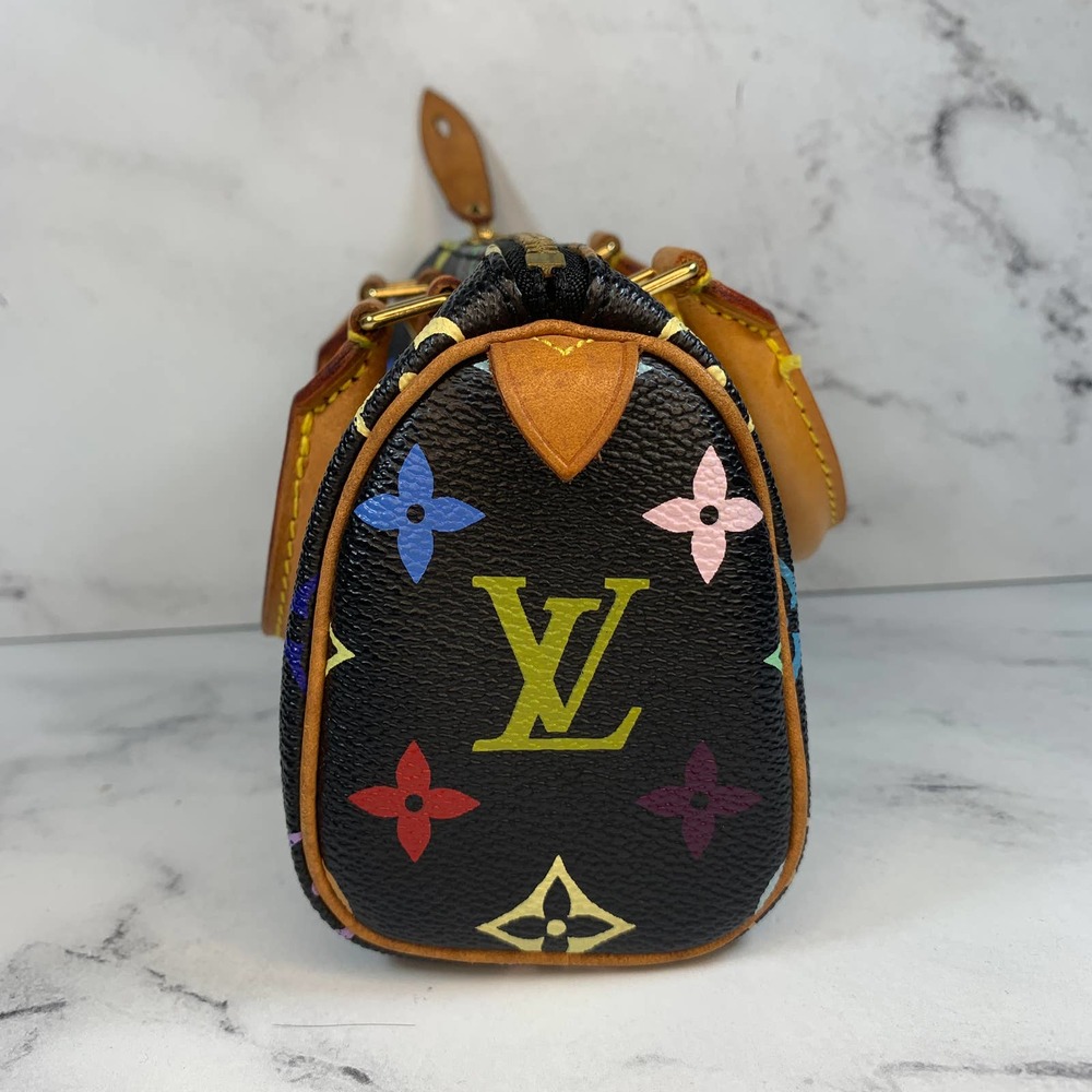 ❌❌ Louis Vuitton Multicolor speedy Mini HL bag Murakami Vintage black Monogram - Picture 5 of 13